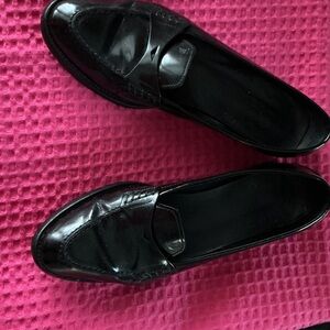Tod's Shiny Black Leather Loafers